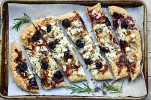 Balsamic Cherry, Feta & Prosciutto Pizza