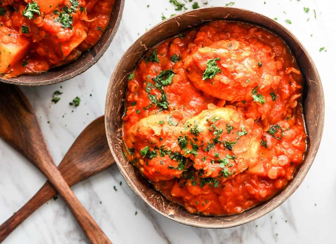 Moroccan Chicken & Lentils