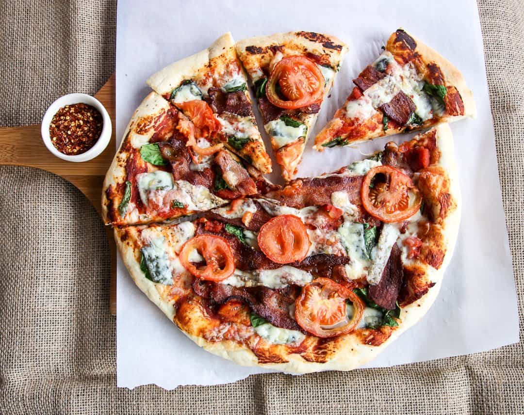 Pizza Recipe - Bacon, Spinach & Tomato