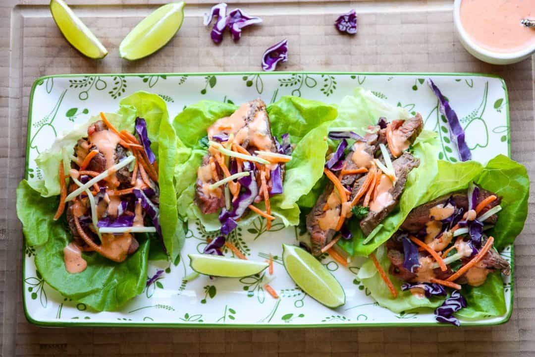 Ranch Steak Lettuce Wraps