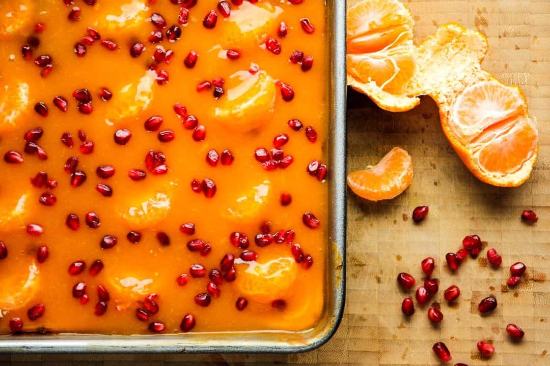Mandarin Pomegranate Cheesecake