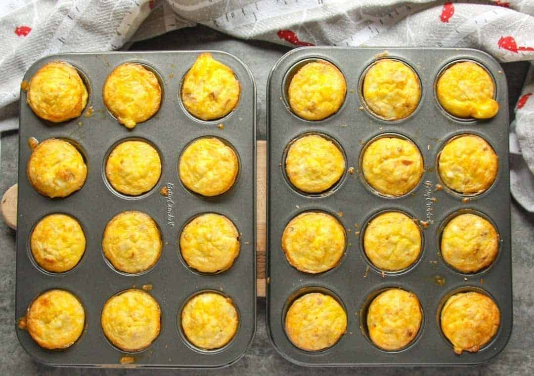 Mini Quiche Appetizers in mini muffin tins