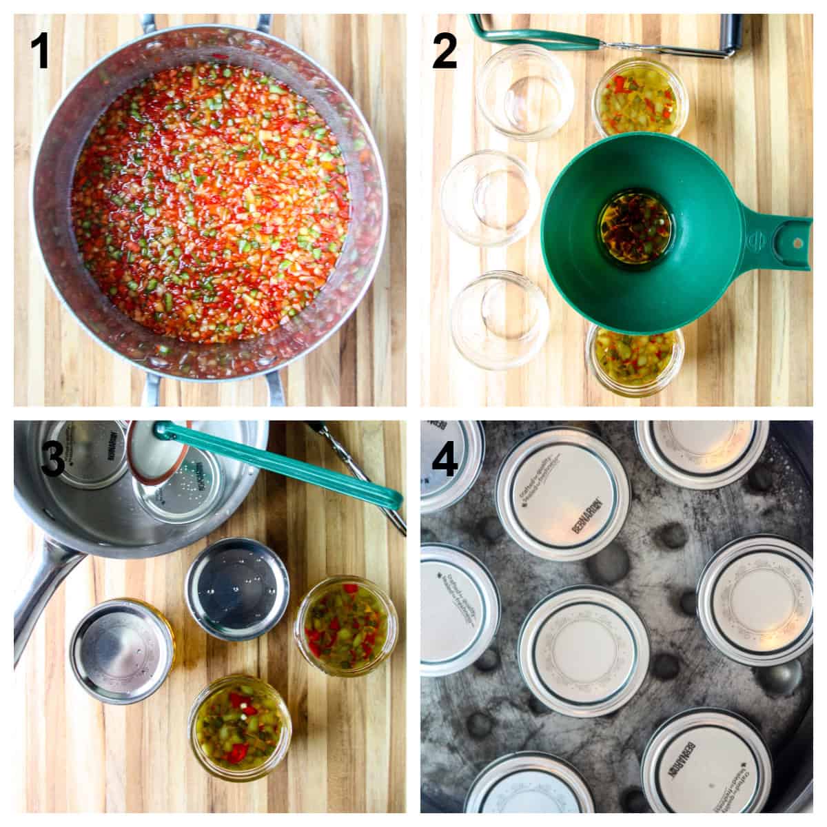 The process of making this recipe shown in four steps.