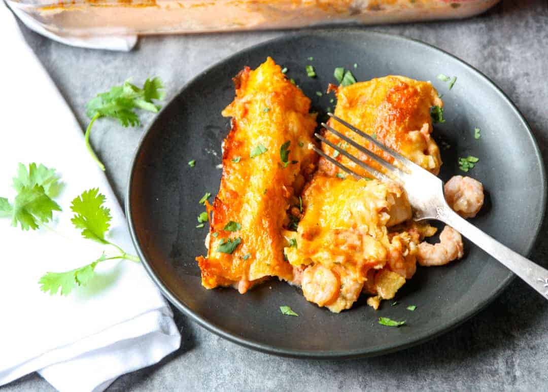A plate of food with a fork