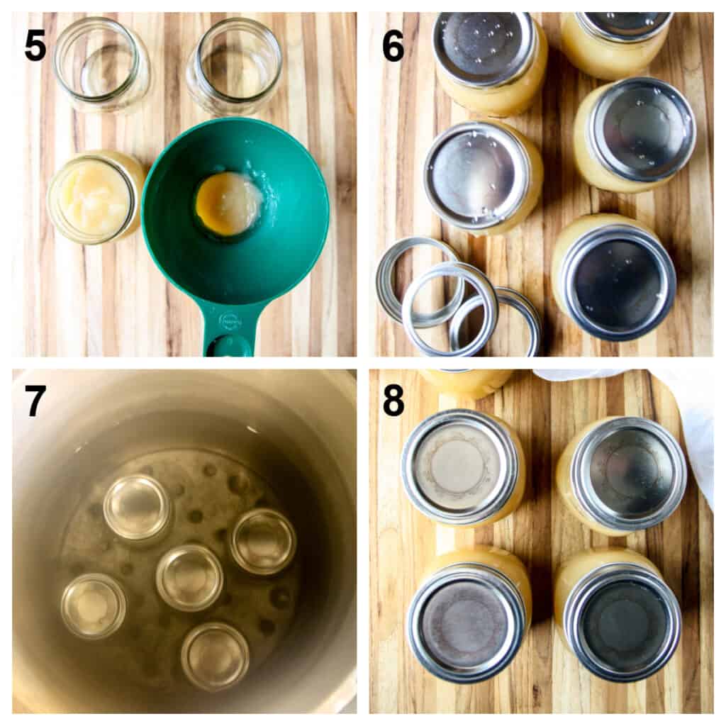 Steps five through eight to making the recipe.