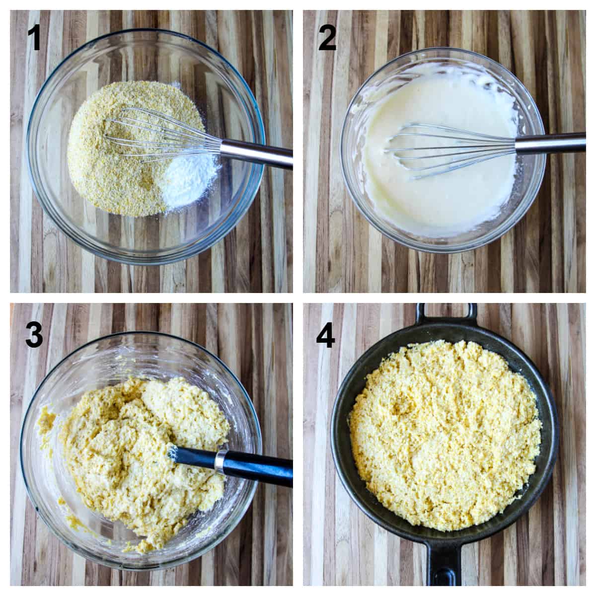 The four steps for making this recipe.