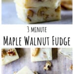 Slices of maple fudge.