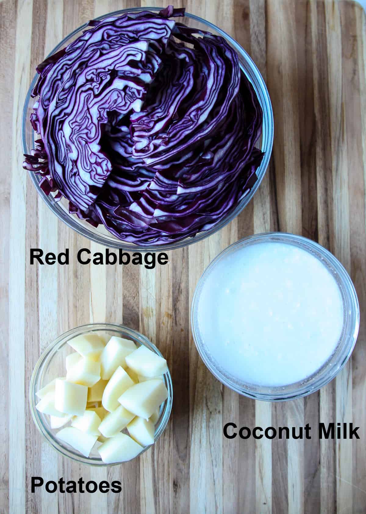 Some of the ingredients needed to make this recipe.