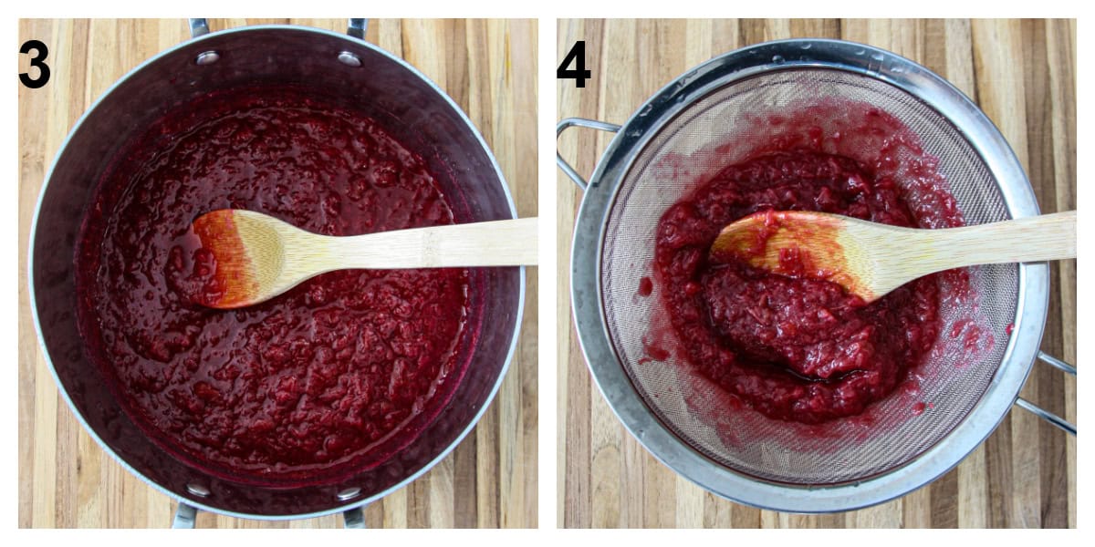 Steps three and four of the recipe process.