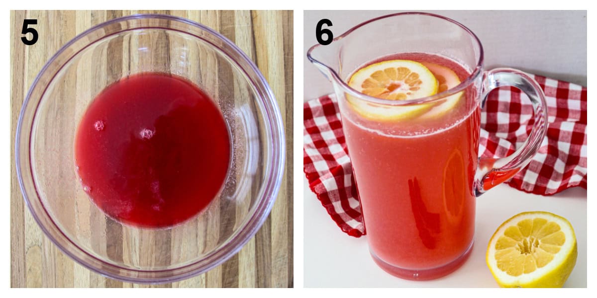 Steps five and six of the recipe process.