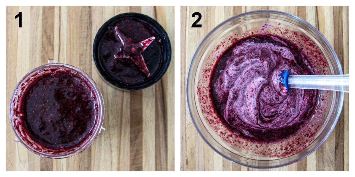 Steps one and two of the recipe process.